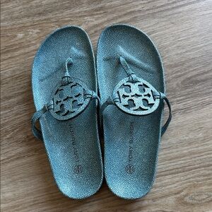 Tory Burch Aqua Flip-Flops